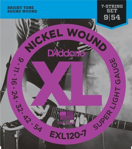 【 並行輸入品 】 DAddario (ダダリオ) EXL120-7 Nickel Wound 7弦 エレキギター 弦 Super Light 9-