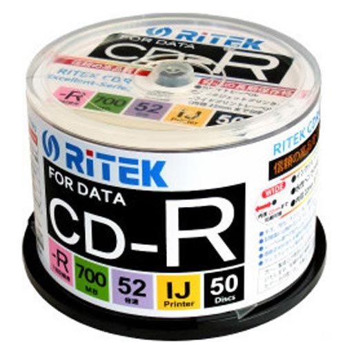 Ri-JAPAN RITEK CD-R700EXWP.50RT C CD-R 50枚 スピンドルケース入り