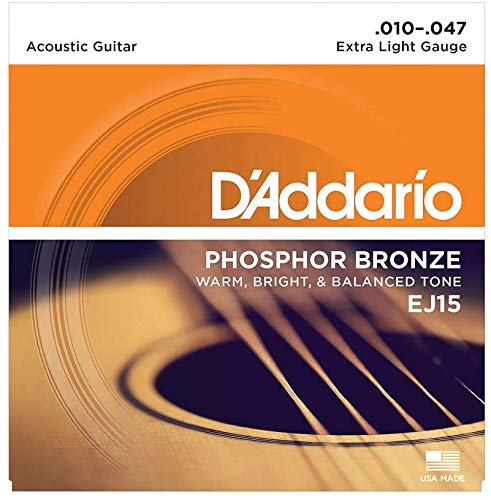 DAddario EJ15 フォスファーブロンズ Extra Light(10-47) ダダリオ アコースティックギター弦 EJ-15【国内正規品】