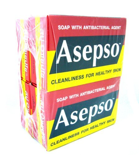 4x Asepso Soap with Antibacterial Agent Cleanliness for Healthy Skin Origin