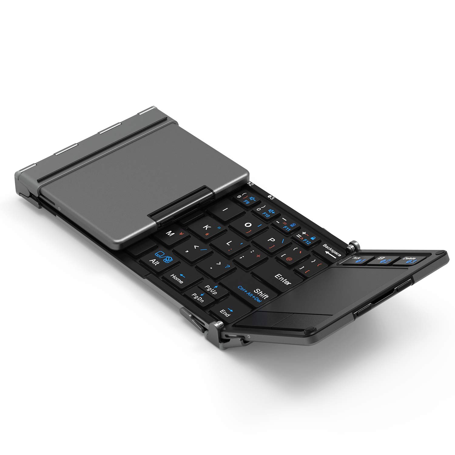 iClever Bluetooth ワイヤレス キーボード 折り畳み モバイルキーボード タッチパッド付き マルチペアリング USB ipad ミニキ