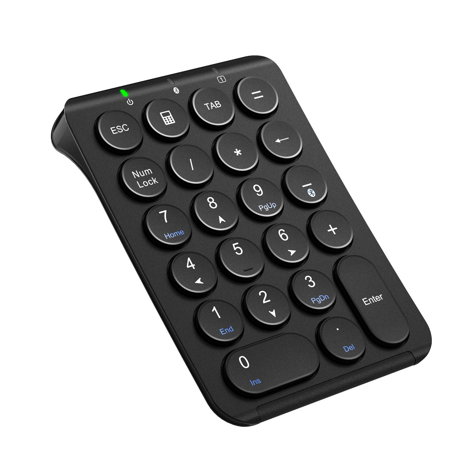 iClever テンキー Bluetooth ワイヤレス 数字 キーボード パンタグラフ式 Type-c充電 超薄型 Tabキー付き ブルートゥース
