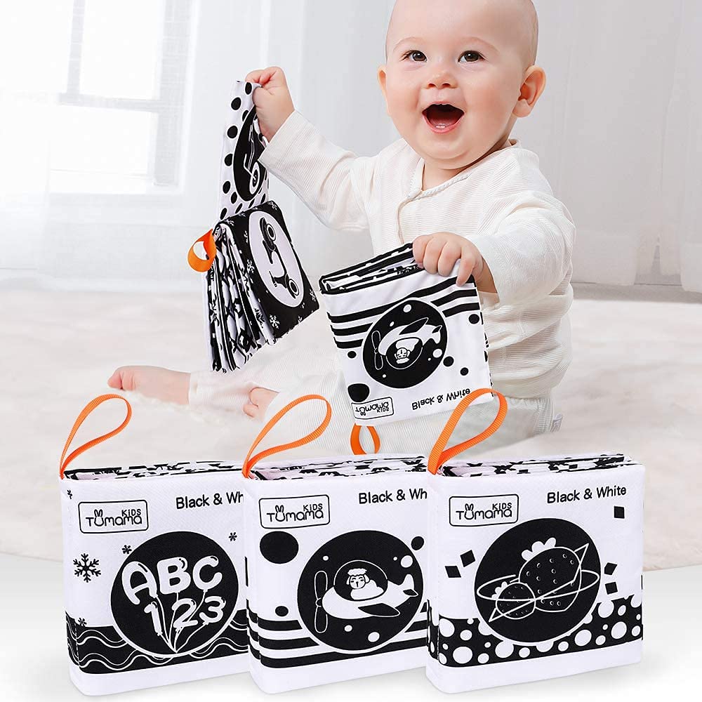 TUMAMA 赤ちゃん用おもちゃ 0 3 6~12か月 柔らかい布の本 赤ちゃん用 初めての柔らかい本 幼児教育 おもちゃ 就学前のお風呂のおもちゃ
