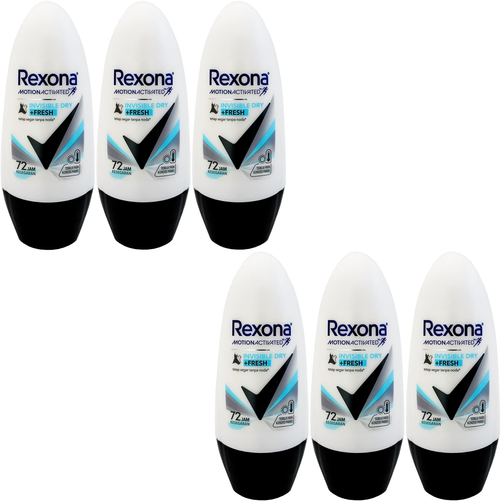 まとめ買いセット Rexona レクソナ 女性用 デオドラント ロールオン Invisible Dry Fresh インヴィジブルドライフレッシュ 4
