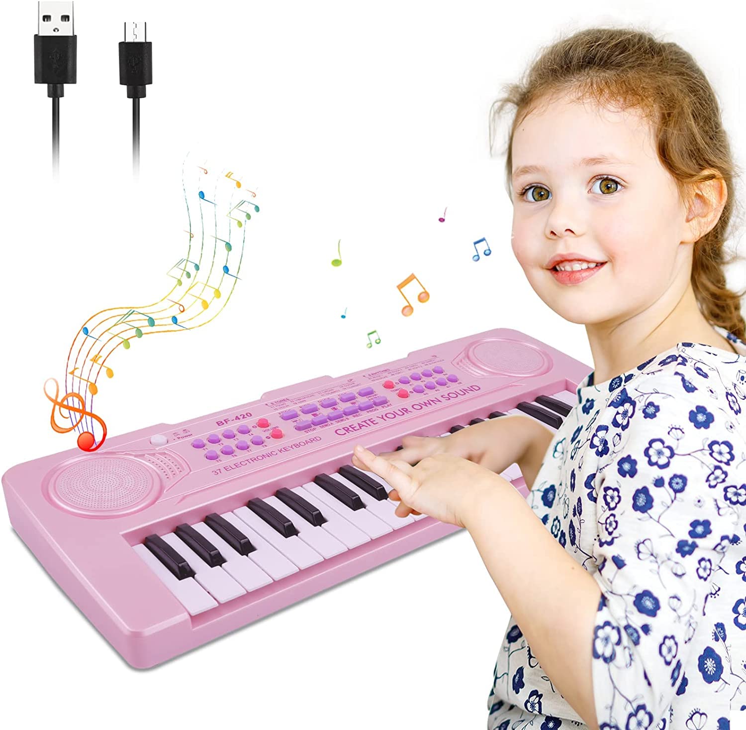 37キーピアノキーボード 子供用 音楽玩具 ピアノ 電子ピアノ 学習 教育玩具 3歳 4歳 5歳 男の子 女の子 クリスマス 誕生日プレゼント