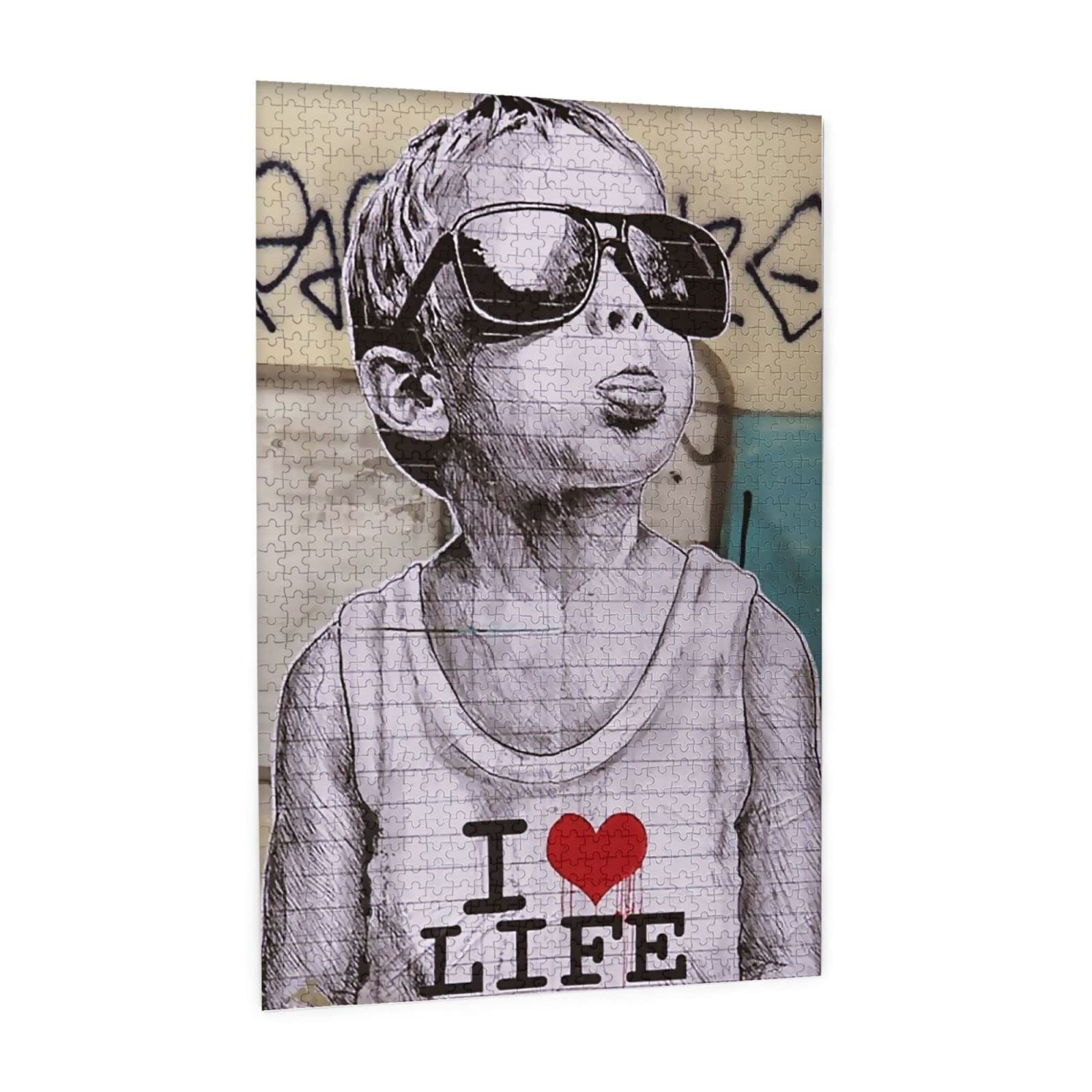 1000ピース ジグソーパズル Banksy バンクシー モダンアート 子供 木製パズル 壁飾り パズル装飾画 収納ケース付き おもちゃ 知育減圧 親