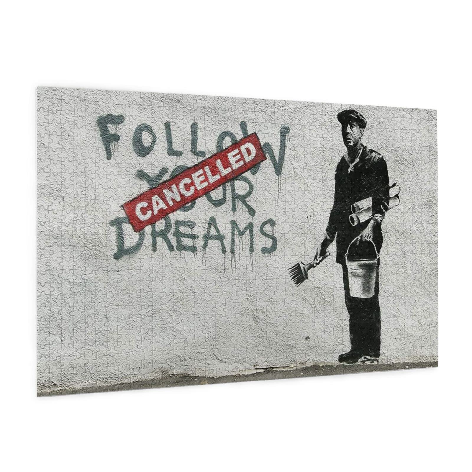 1000ピース ジグソーパズル Banksy バンクシー 落書きアート 木製パズル 壁飾り パズル装飾画 収納ケース付き おもちゃ 知育減圧 親子ゲ