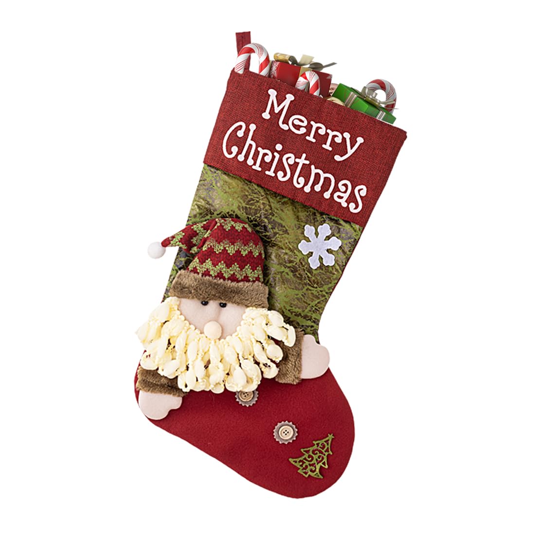 DeryArcleクリスマスソックス プレゼント袋 クリスマスの靴下 可愛い クリスマス 3D 立体 靴下 プレゼント サンタクロース 雪だるま 鹿